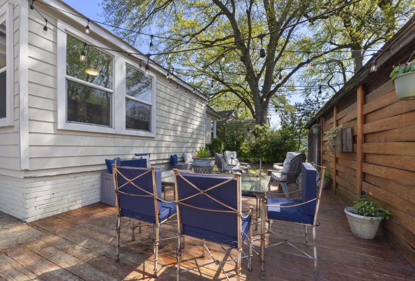 Rear deck is so inviting, including 