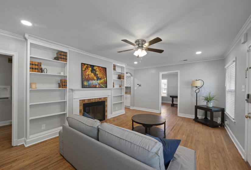 Beautiful built-ins, original hardwoods, abundant natural light - lovely welcome to this lovely home!