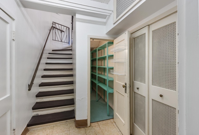 Laundry area with Sink, Tons of Extra Storage, Shelving and Workshop area in Basement