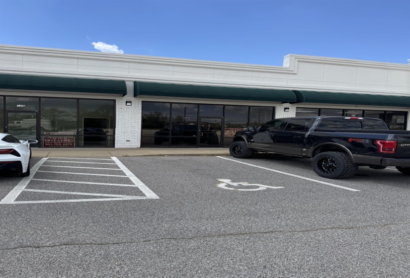 View of uncovered parking lot
