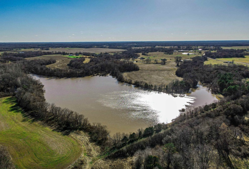 Drone / aerial view with a rural view and a water view