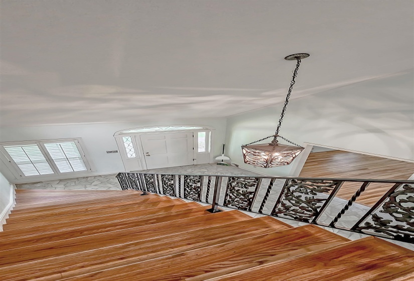 Upstairs landing with hardwood floor
