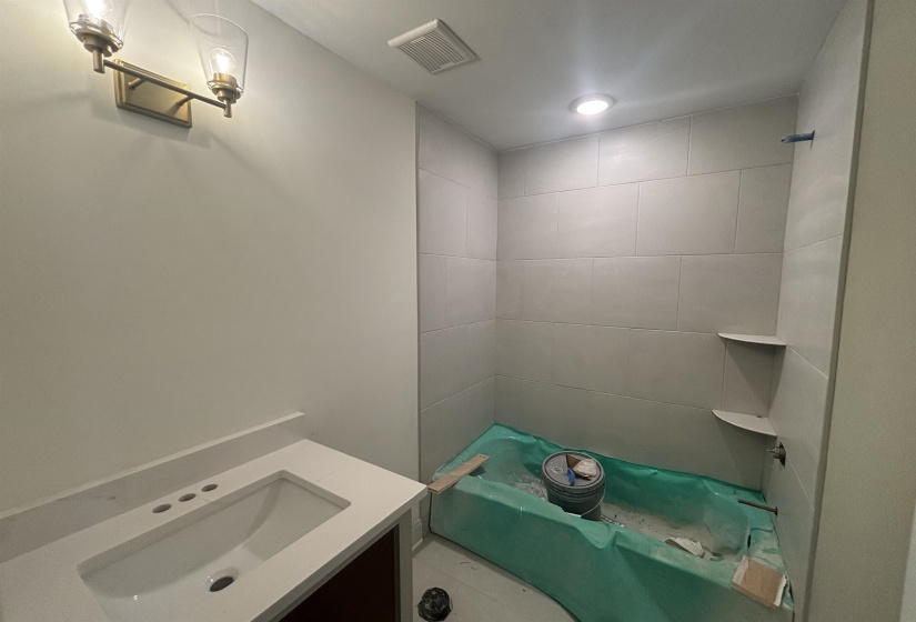 Bathroom featuring vanity