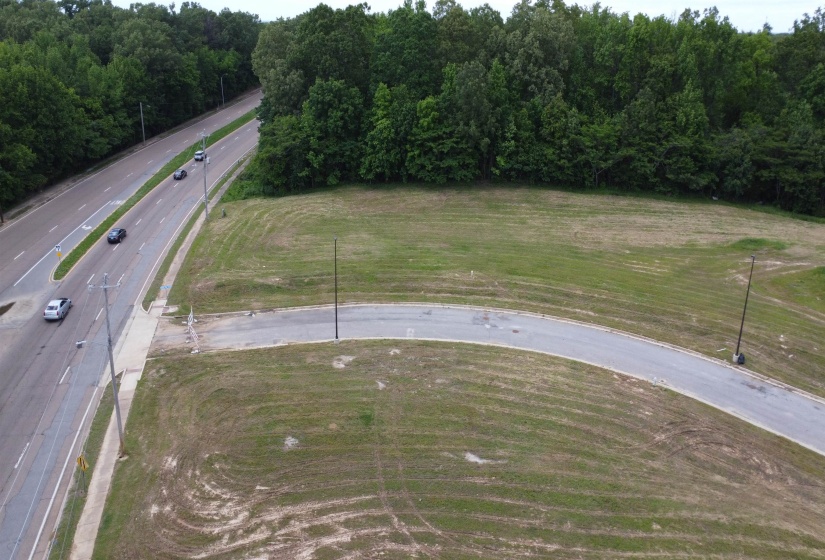 Bird's eye view with a forest view