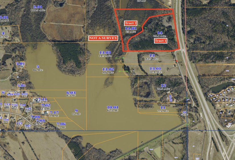 Aerial overview of property's location