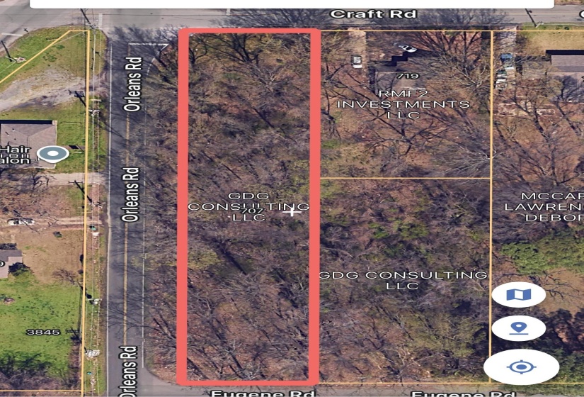 Map / location featuring property boundaries highlighted