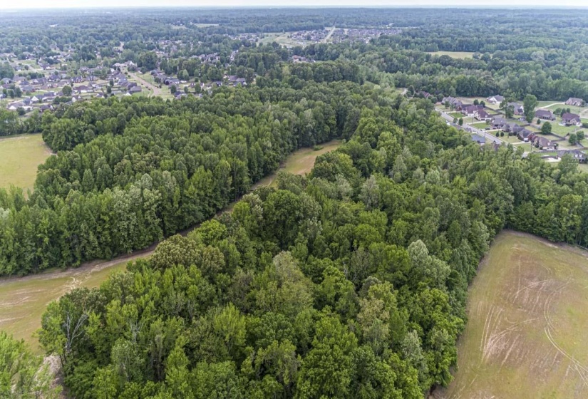 View of property location featuring a heavily wooded area