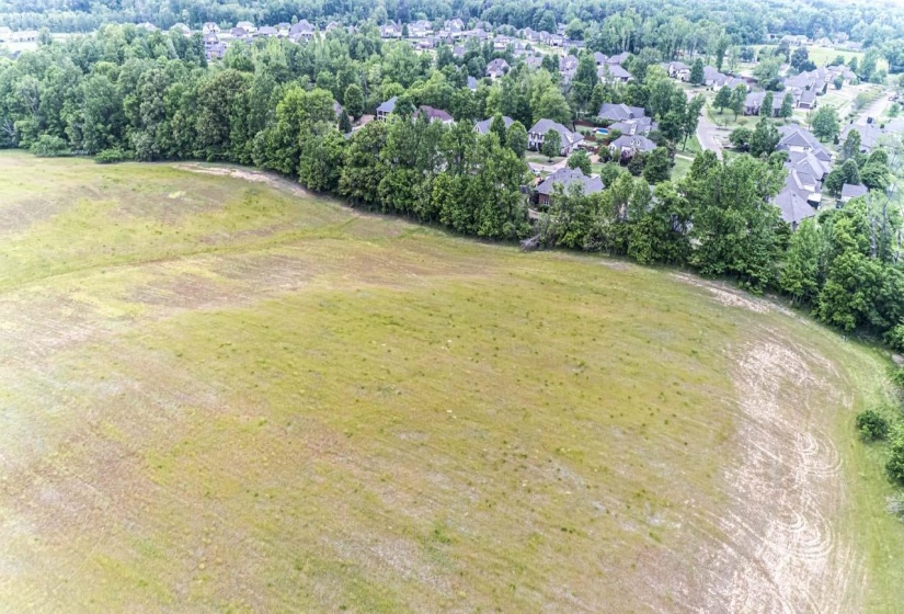 Aerial view of residential area
