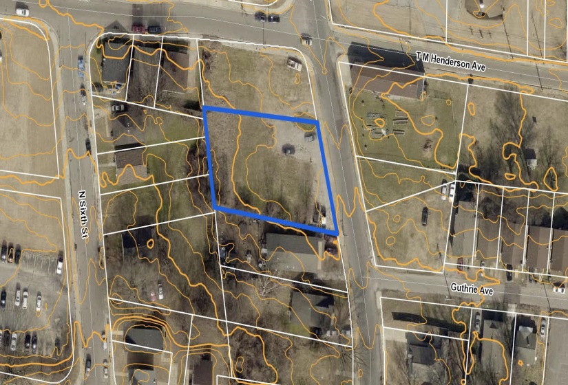 Aerial map of property and surrounding area