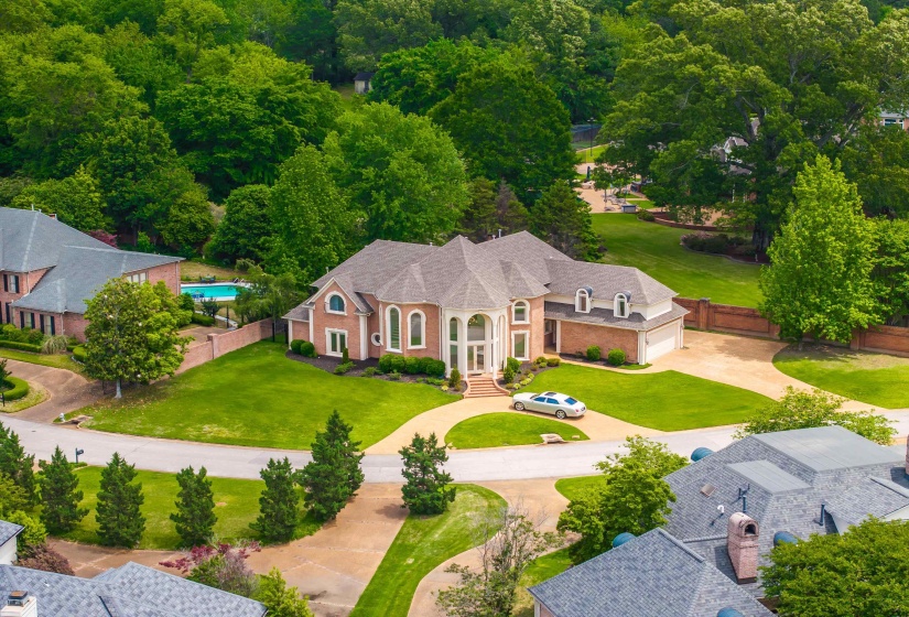View from above of property