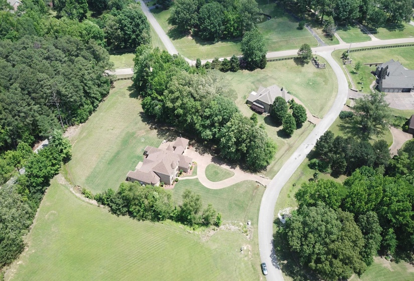 View from above of property