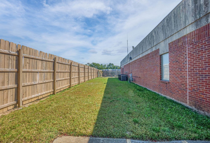 View of yard featuring cooling unit