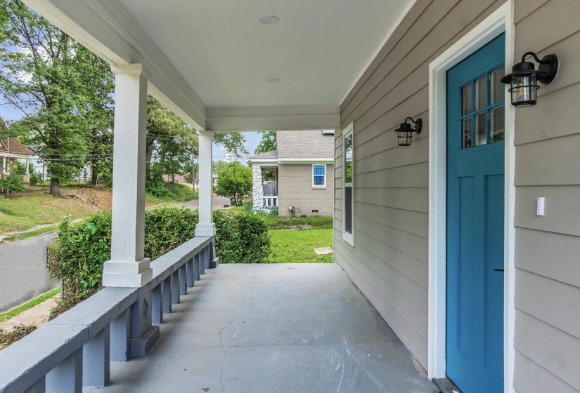 View of covered porch
