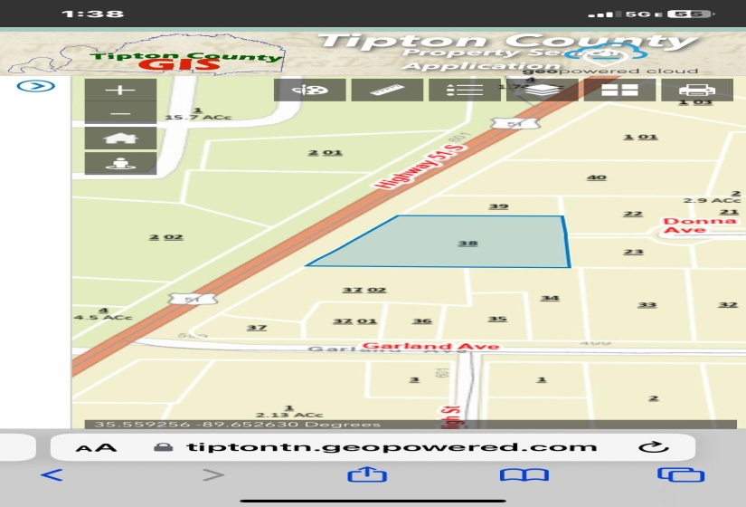 Map of parcels