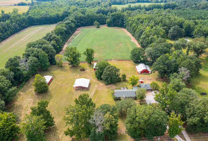 Bird's eye view featuring a rural view