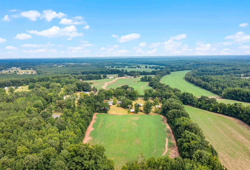 Bird's eye view with a rural view