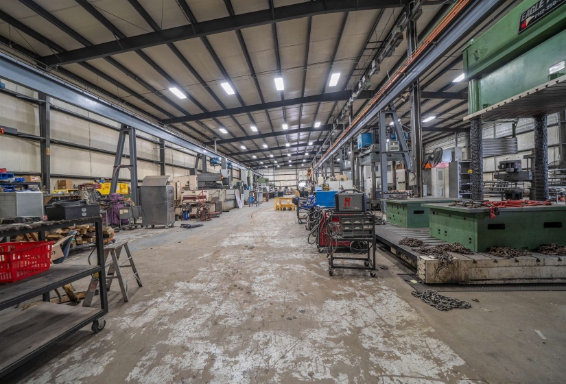 Garage featuring a workshop area