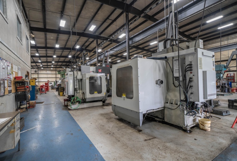 Garage with water heater and heating unit