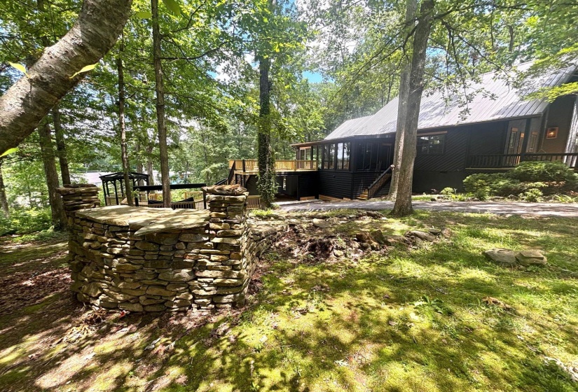 View of yard featuring a deck