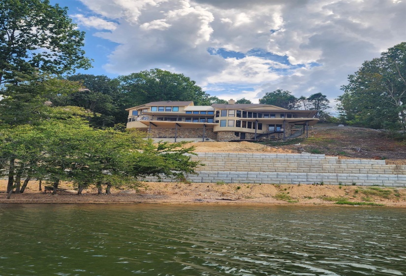 Water view featuring stairway