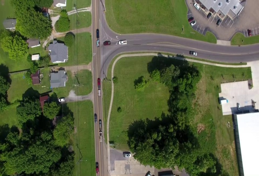 Aerial overview of property's location