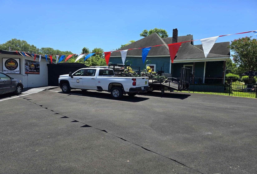 View of uncovered parking lot
