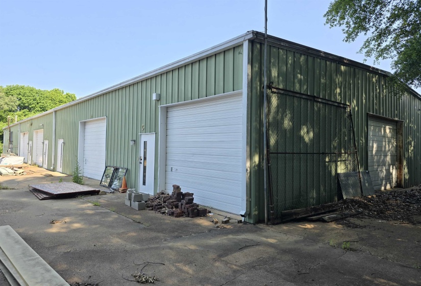 View of detached garage