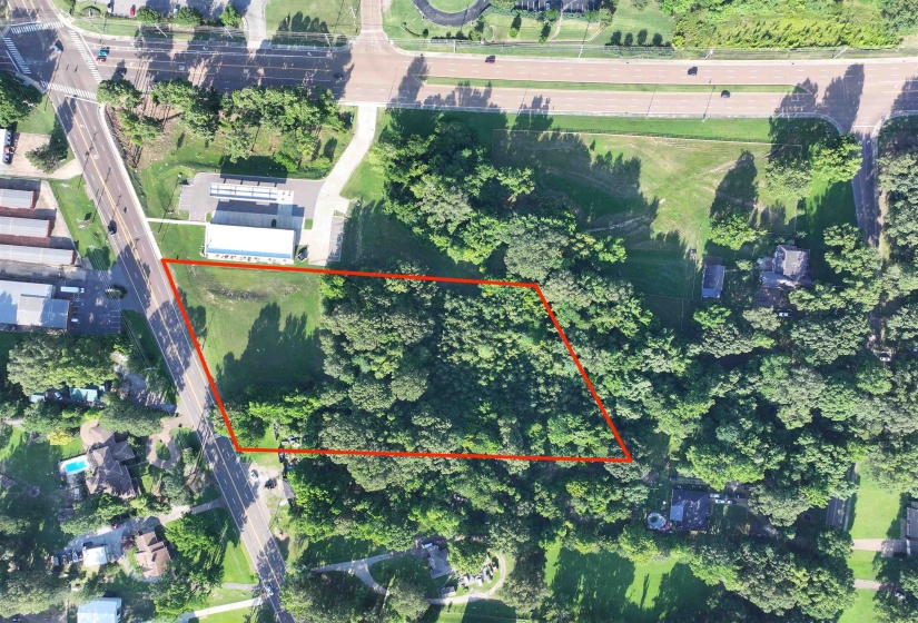 View of property location with property boundaries highlighted