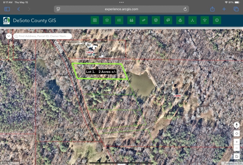 Map / location featuring property boundaries highlighted