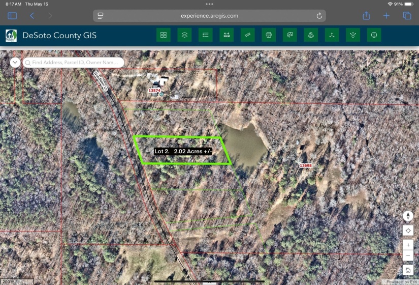 Map / location featuring property boundaries highlighted
