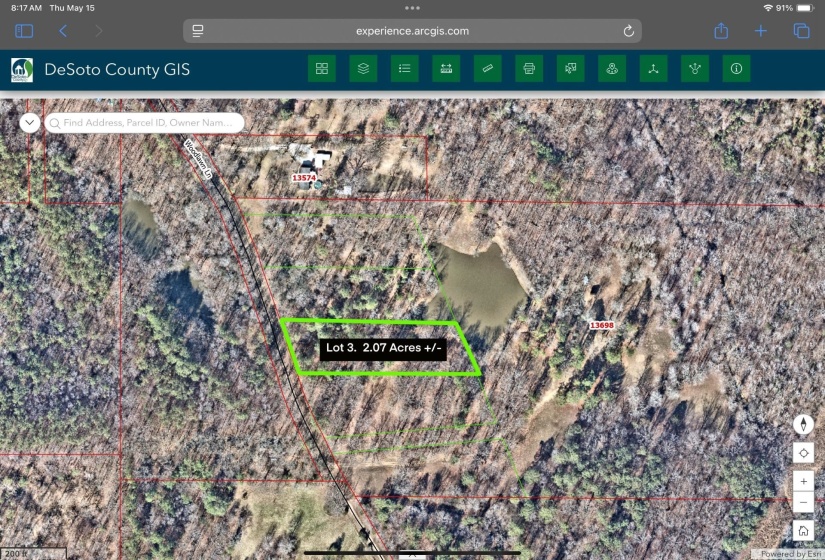 Map / location with property boundaries highlighted