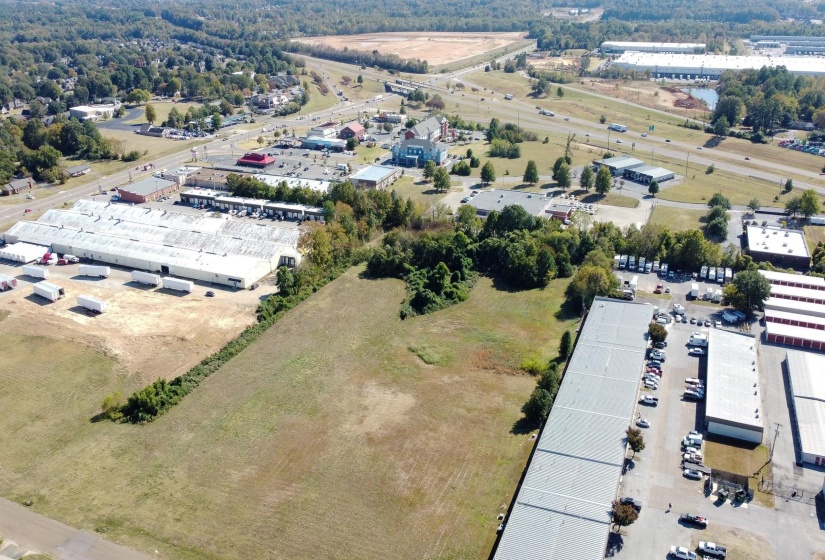 Bird's eye view of industrial structures