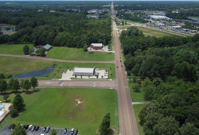Aerial view of property's location