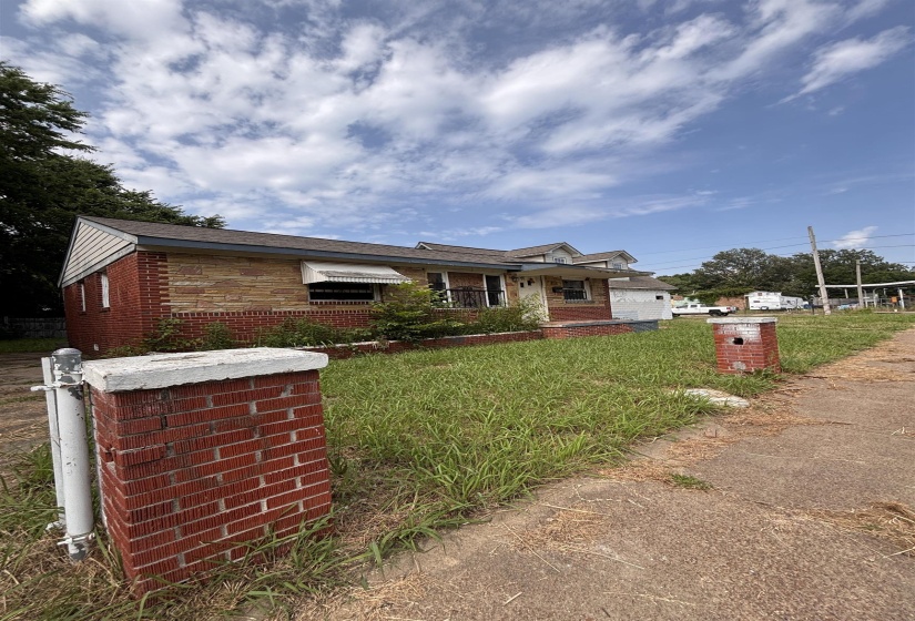 View of front facade with brick siding
