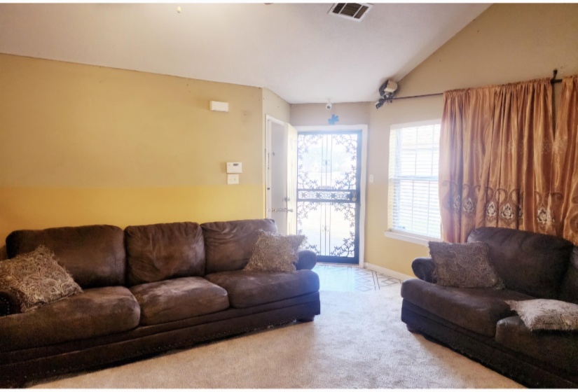 View of carpeted living room