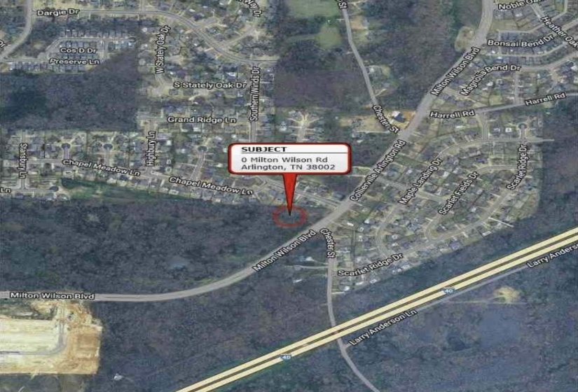 Aerial overview of property's location