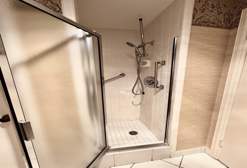 Come home after a hard day and take a steamy hot shower in this walk-in shower.