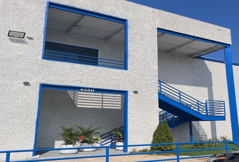 Exterior view of stucco siding