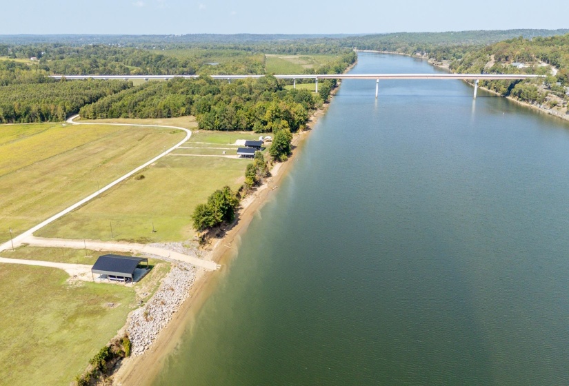 Bird's eye view of a large body of water