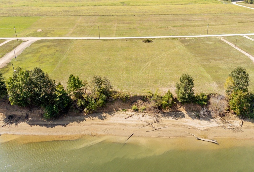 Aerial view of sparsely populated area
