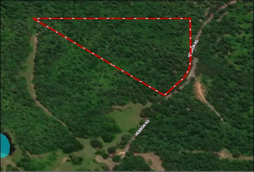 Aerial view of property's location featuring property boundaries highlighted