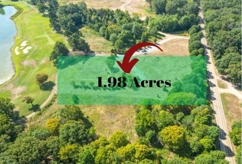 Bird's eye view of this beautiful 1.98 acre lot.
