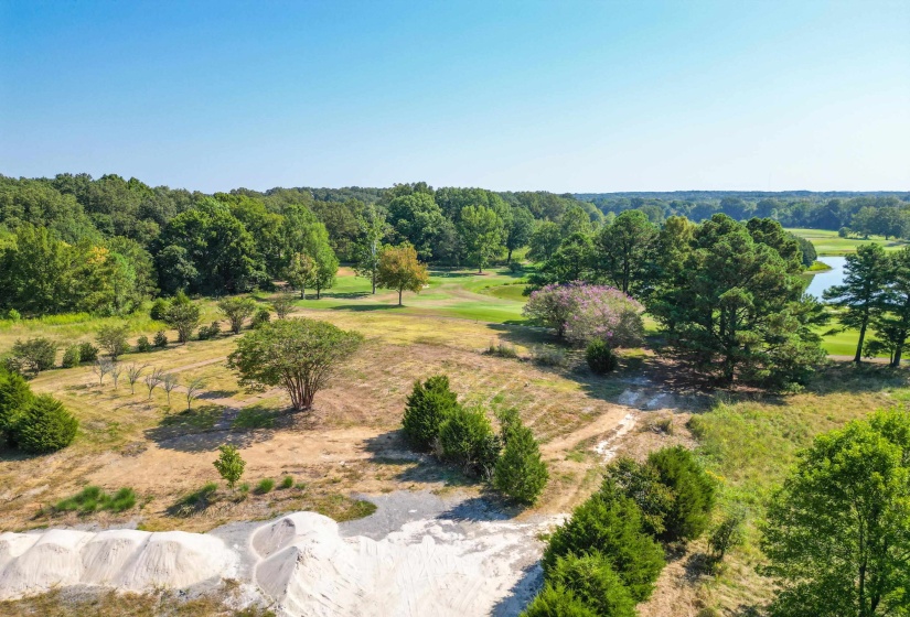 Birds eye view of property.