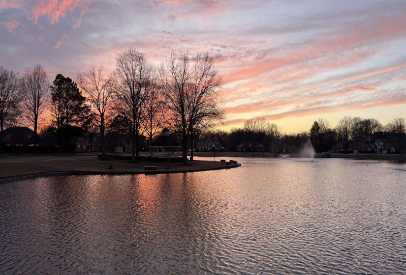 Water view with nearby suburban area