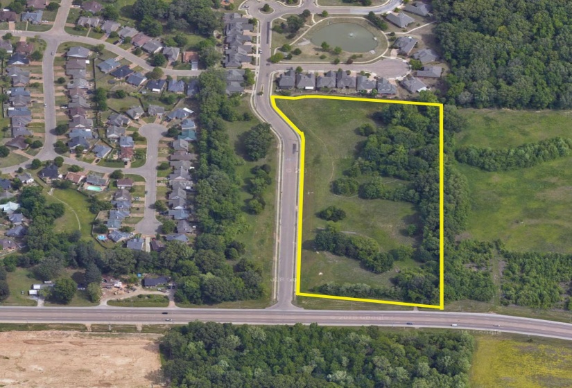 Aerial view with a residential view