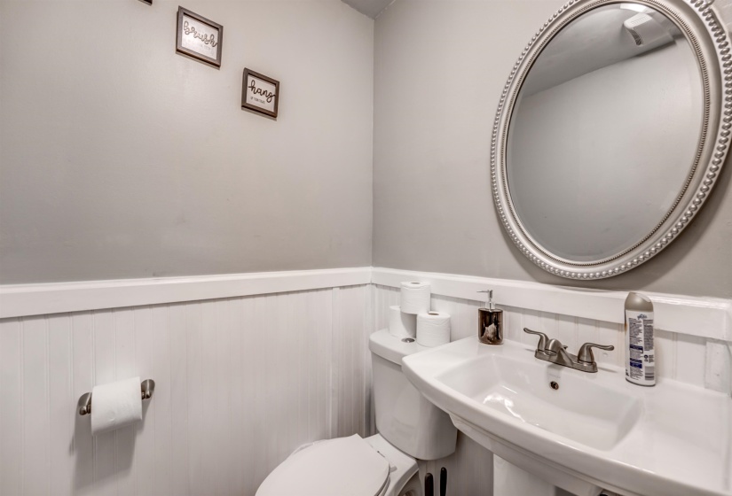 Bathroom with toilet and sink
