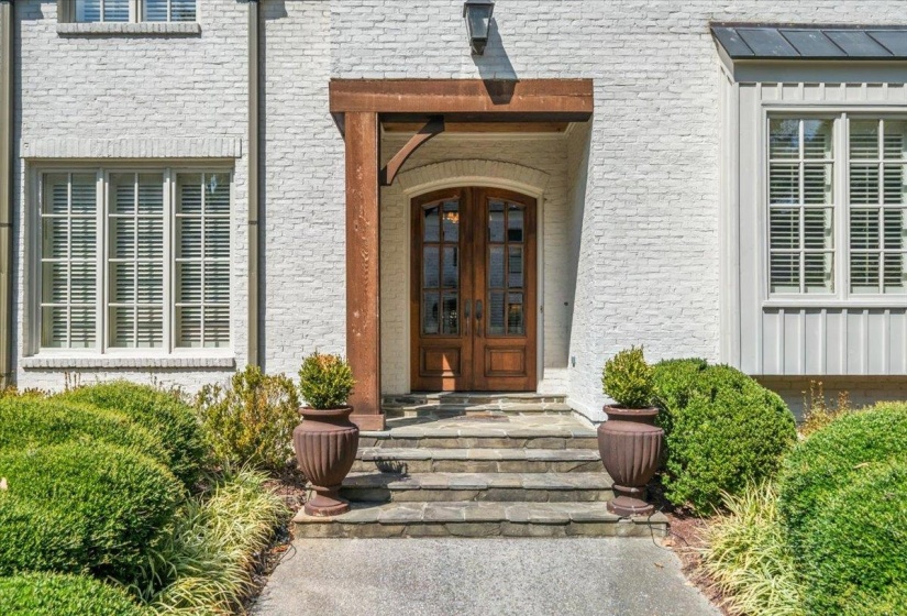 Entrance to property with french doors