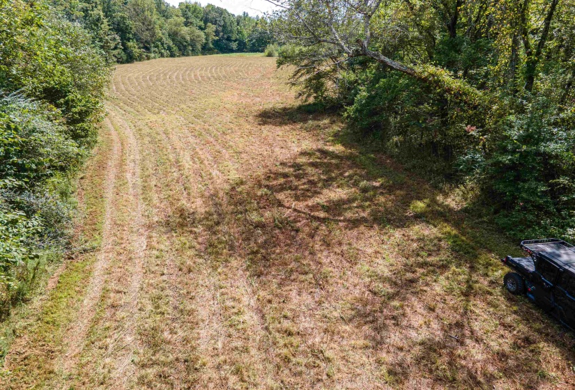 Aerial view of sparsely populated area