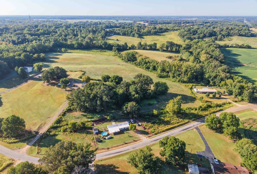 Aerial overview of property's location