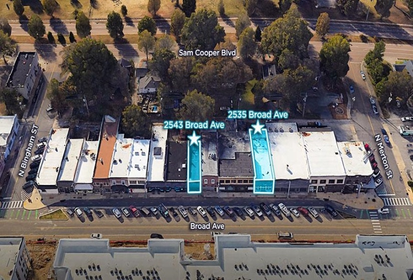 Aerial overview of property's location